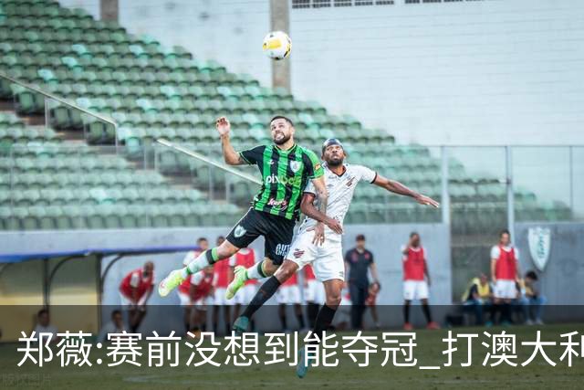 郑薇:赛前没想到能夺冠 打澳大利亚队消耗巨大